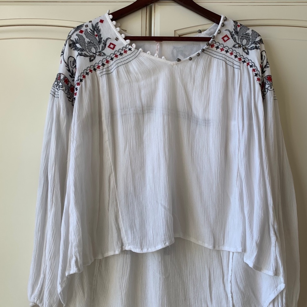 FREE PEOPLE WHITE BLOUSE